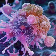 High-Resolution Image of a Human Cancer Cell
