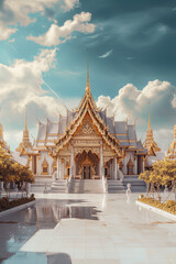 Fototapeta premium Temple City might not have them, but travel to Bangkok to explore the grand, golden architecture and Buddhist culture of Thailand's ancient wats