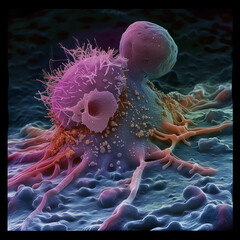 High-Resolution Image of a Human Cancer Cell