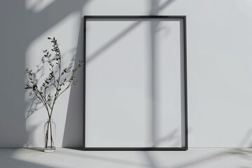 Detailed 3D Render Mockup Poster Frame Close-Up Photography