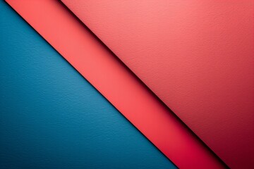 Close up of a red and blue wallpaper with diagonal pattern