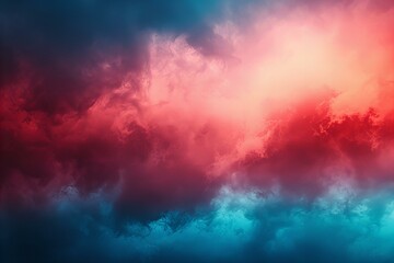 Close up of red and blue cloud in the sky