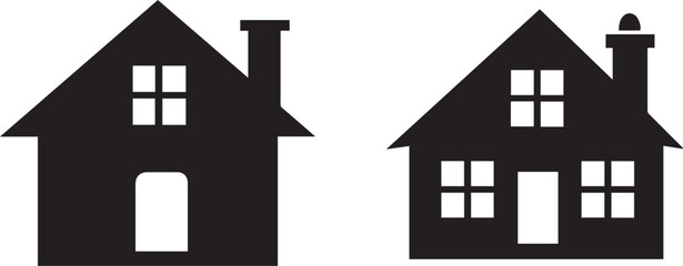 Home icons isolated on white background