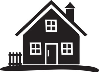 Fototapeta premium Home icons black and white 