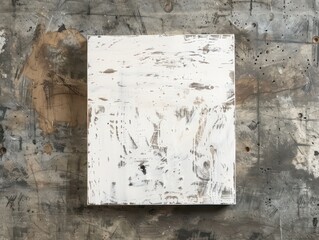 distressed white painted plywood board