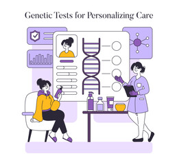 skincare innovation. Flat Vector Illustration