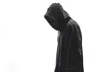 black hoodie on a flat background