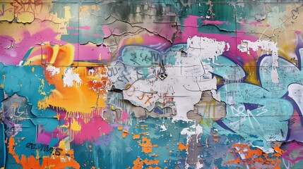 Grunge wall: Bold graffiti showcases urban culture and creativity.