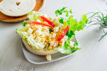 ベーグルたまごサンド