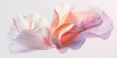 Fototapeta premium Soft Shades of Pink and Peach in a Delicate Flower Petal Design