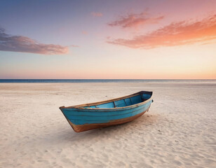 Naklejka premium old abandoned boat at the beach