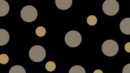 黒背景にベージュの円を浮かべたドットのデザイン