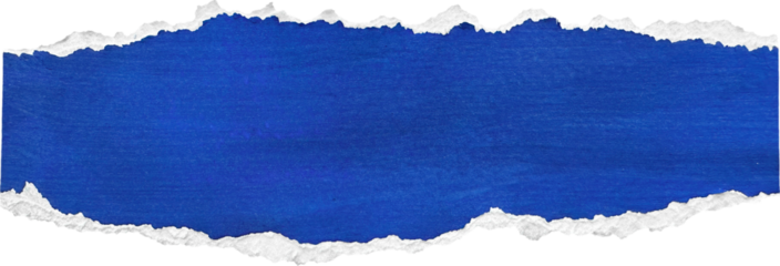 Blue & White Torn Paper Piece