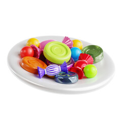 PNG 3D Candies icon isolated on a white background