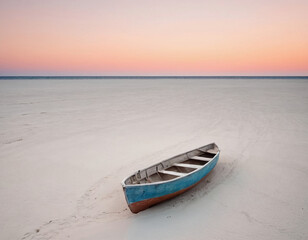 Naklejka premium old abandoned boat at the beach
