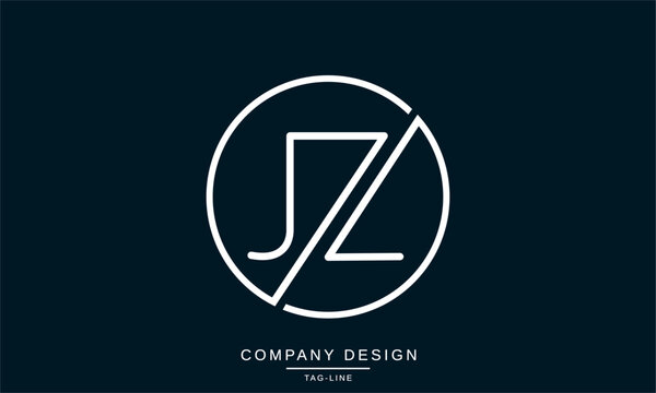 JZ, ZJ Abstract Letters Logo Monogram Design Font Icon Vector Symbol
