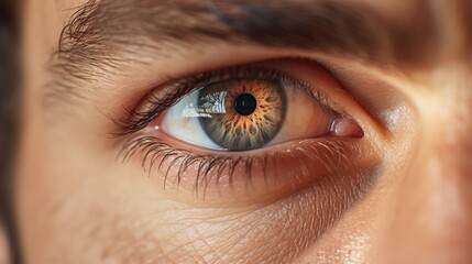Amazing Eyesight. Vision correction concept. Close-up view of a male eye.