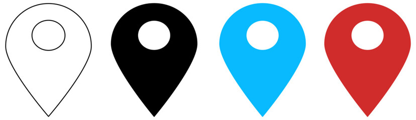 Icon of a simple form of a point of location