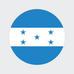 National flag of Honduras. Honduras Flag. Honduras Round flag.
