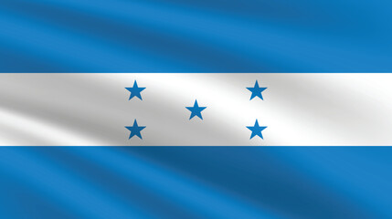 National flag of Honduras. Honduras Flag. Waving Honduras flag.

