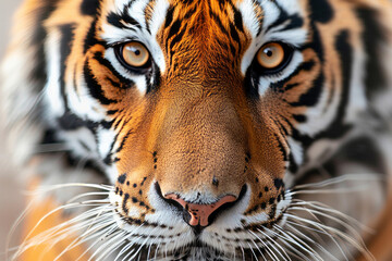 Close up tiger's face.