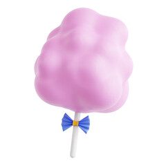 PNG 3D Cotton Candy icon isolated on a white background