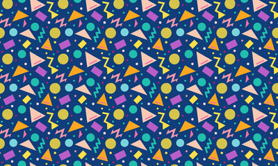 Memphis Design Seamless Pattern Wallpaper Background