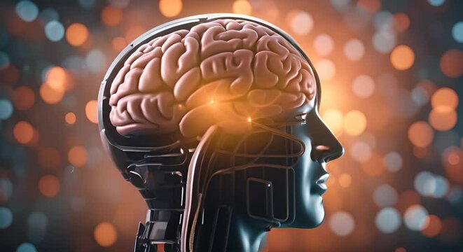 Model of a human brain.