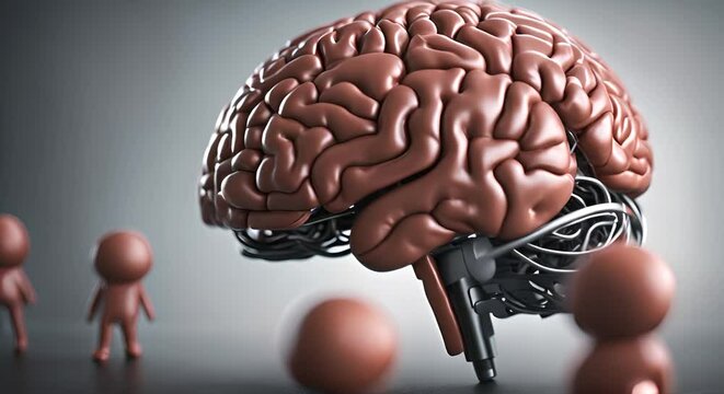 Model of a human brain.