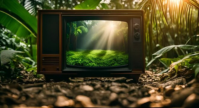 TV in the jungle.