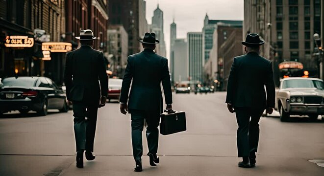 Men of the Italian Mafia in NY.