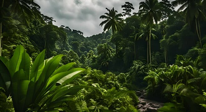 Mayan or Aztec ruins in the jungle.