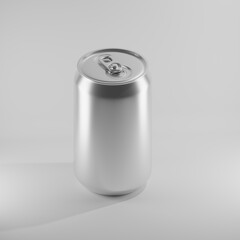 metallic soda can mockup a top view 3d render