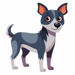 Cartoon illustration of a chihuahua dog on white background