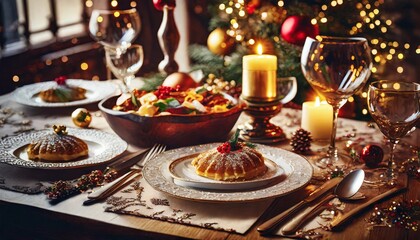 christmas table setting