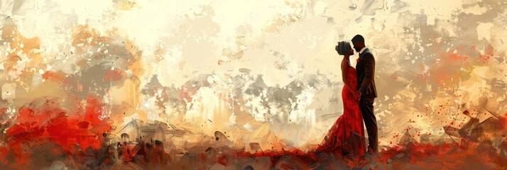 Man in suit with flower bouquet in desert