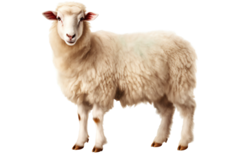 sheep isolated on white