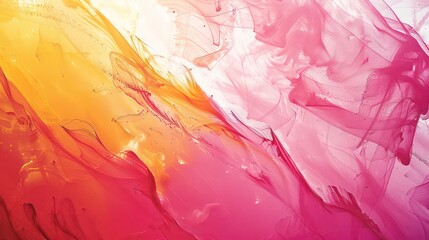 wallpaper pink and yellow of a gradient abstract, visually tactile surfaces, smooth curves, colorful imagery