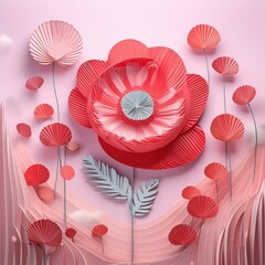 Anzac Tribute: Paper Cut Red Poppy Banner for Remembrance