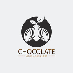 Chocolate and Cocoa logo icon vector design illustration