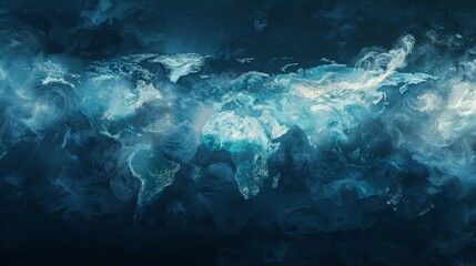 Create an image depicting the global impact of weather phenomena