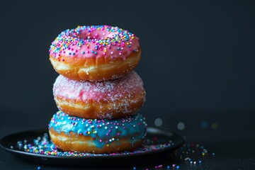 Sweet tooth satisfaction on black canvas