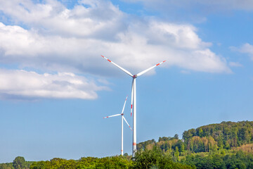 wind generator in the rural area in Germany