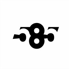 The number 585 logo design is simple and unusual.