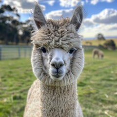 alpaca image on a natural scenery
