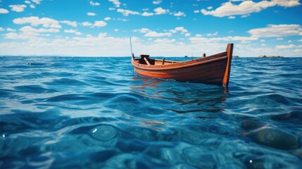 Fototapeta premium boat on the beach