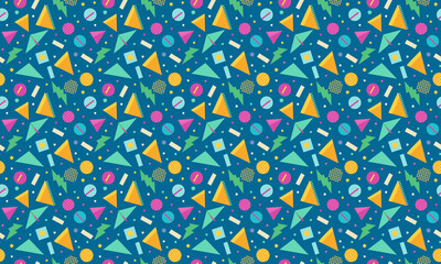 Memphis Design Seamless Pattern Wallpaper Background