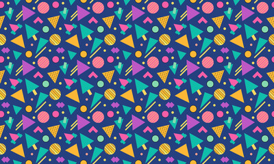 Memphis Design Seamless Pattern Wallpaper Background