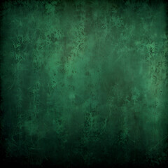 Obraz premium old green christmas background, vintage grunge dirty texture, distressed weathered worn surface, dark green red paper, horror theme