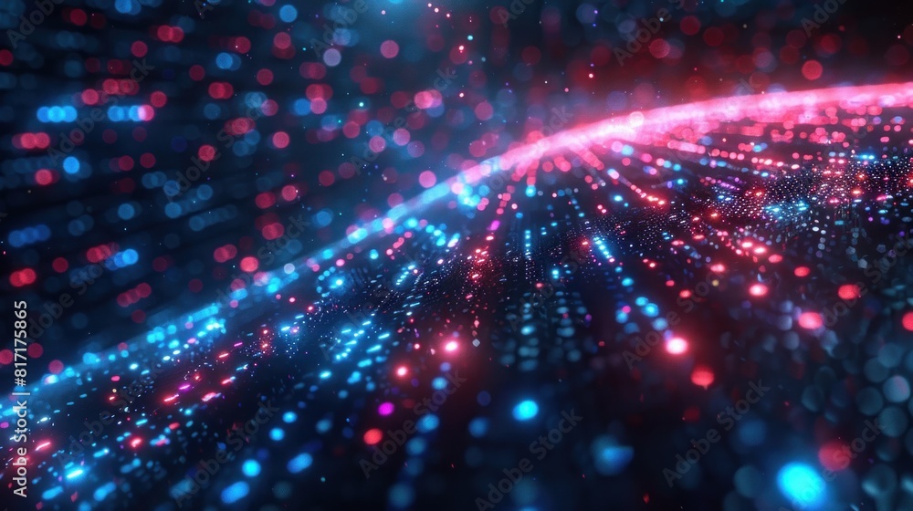 Aufkleber big data technology of digital information flows large data transfer high speed internet.